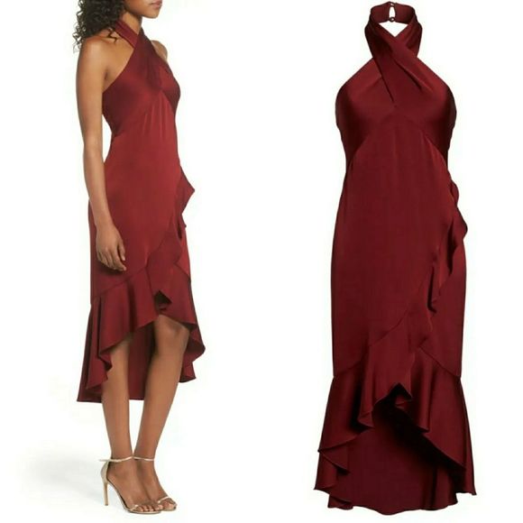 Shoshanna Boswell High/Low Halter Dress - Picture 2 of 4